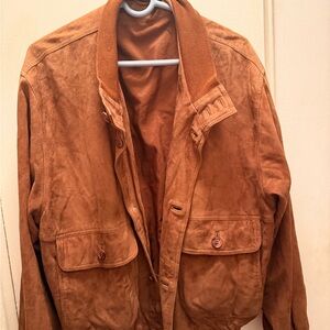 Vintage Italian Suede Men's Tan Jacket